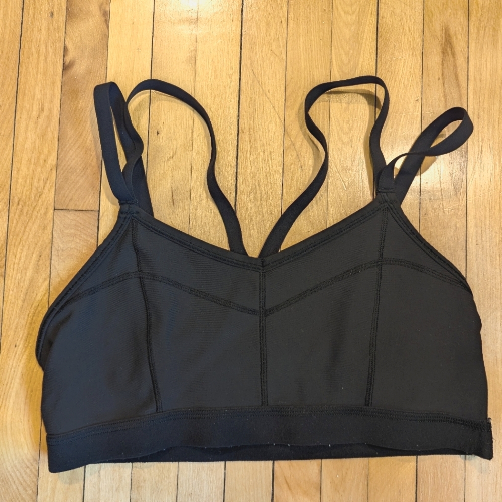 Athleta strappy black sports bra